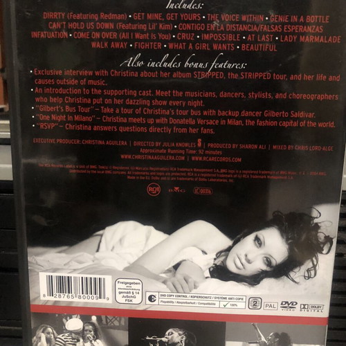 Christina Aguilera Stripped Live in the U.K. DVD used, pop