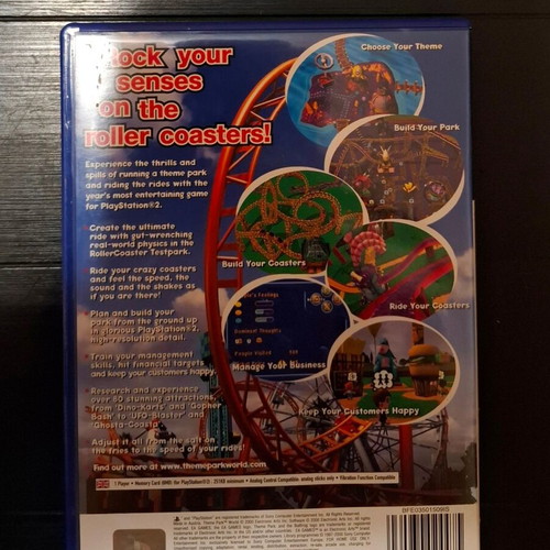 Theme Park World PlayStation 2 game used, adventure simulation
