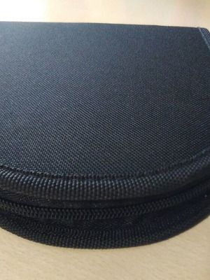 CD and DVD case with zipper, like new, standard size, 24 slots