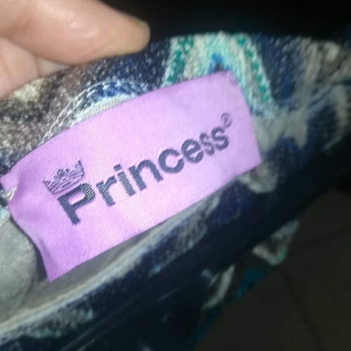 Φόρεμα princess στράπλες εμπριμέ μακρύ, σαν καινούργιο, μέγεθος M