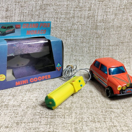 Grand Prix Monaco Mini Cooper Battery Remote Control Vintage 80s New