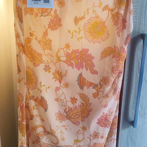 Hemithea maxi high-waisted skirt new with paisley yellow