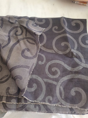 Organza Taffeta Fabric black with embossed designs new 1.22×1.50 m