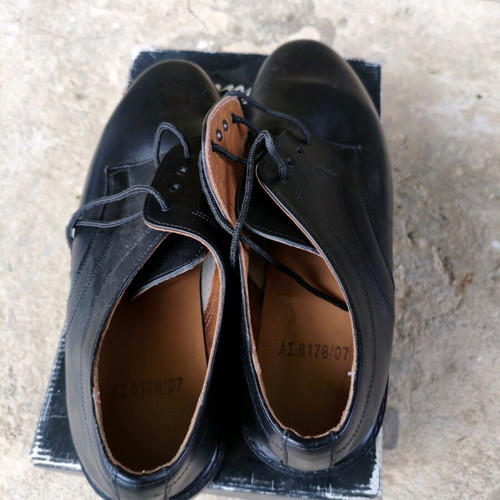 Leather scarponi shoes new, size 46, black