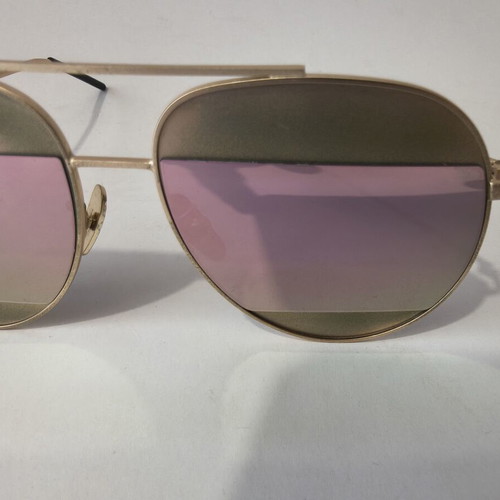 Unisex sunglasses new, gold color with split lens design