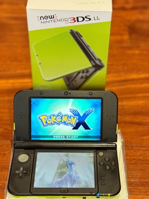 Nintendo 3DS XL Lime x Black σαν καινούργιο, πλήρες σε κουτί με αξεσουάρ