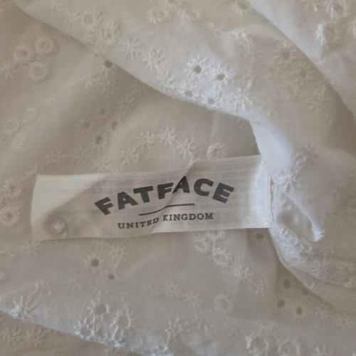 FatFace Broderie Anglaise Blouse white, new, size M