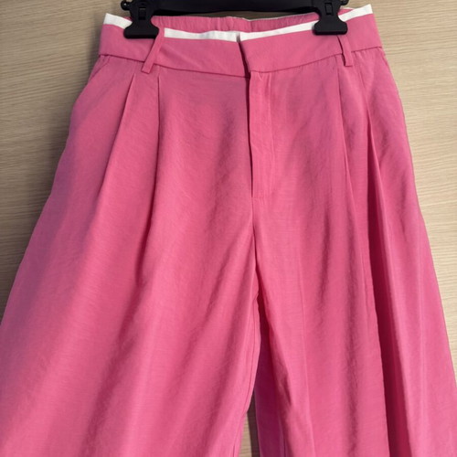 Stradivarius fuchsia wide leg trousers, size S