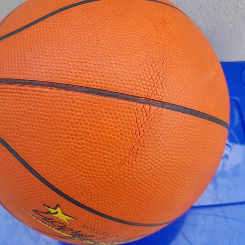 Spalding Magic Johnson Basketball ball used, 90's commemorative edition