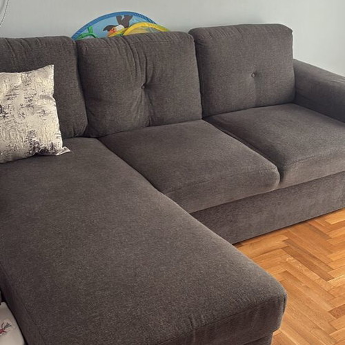 Three-seater sofa, grey