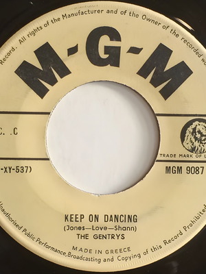 The Gentrys Keep On Dancing / Make Up Your Mind 45 used, rock