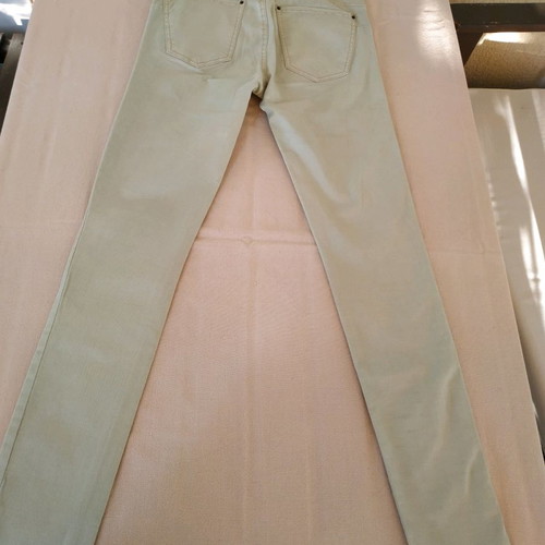 Denim skinny Pull&Bear No(36) like new, cotton pistachio color