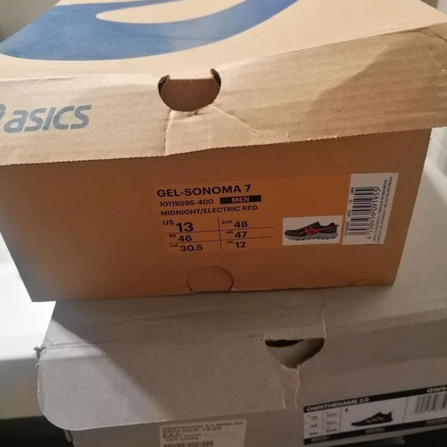 Asics Sonoma 7 men's athletic shoes size 48 new, black and gray