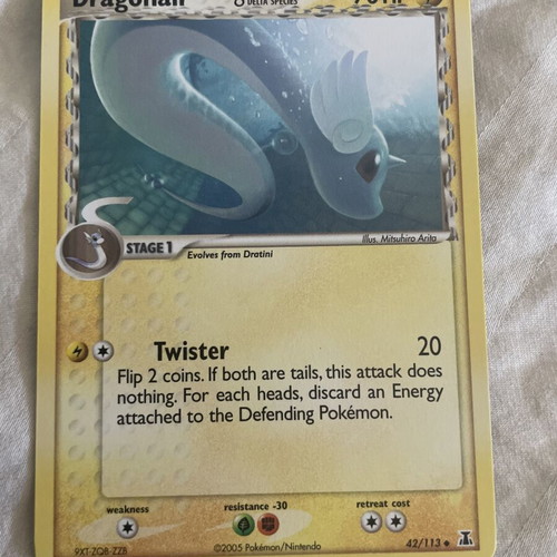 Dragonair Delta Species 42 EX Pokemon card like new