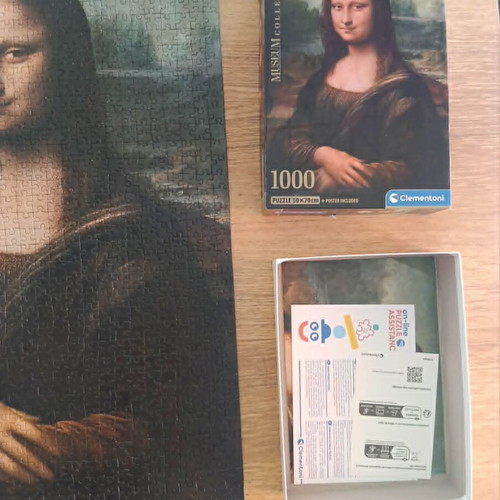 Puzzle Mona Lisa Clementoni 1000 pieces used