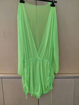 Lime Neon Romper Cover-Up for Swimwear like new