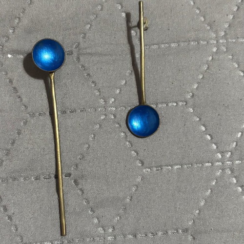 Handmade Apefthon earrings like new, blue