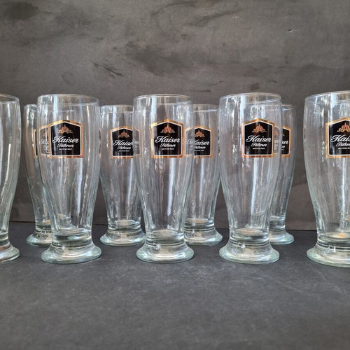 Beer glasses, set of 10, unused