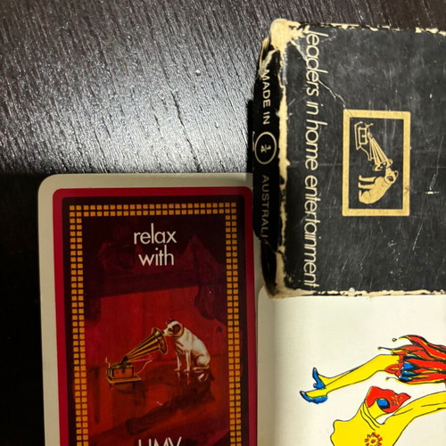 Antique HMV playing cards like new, collectible His Masters Voice