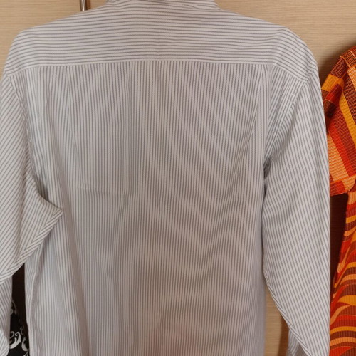 Men's clothes like new, white cotton knit Zara sweater and 2 XL shirts