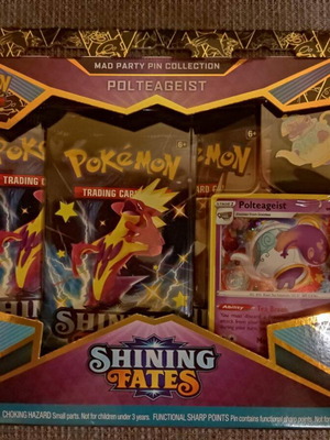 Pokemon TCG Shining Fates Mad Party Pin Collection Polteageist