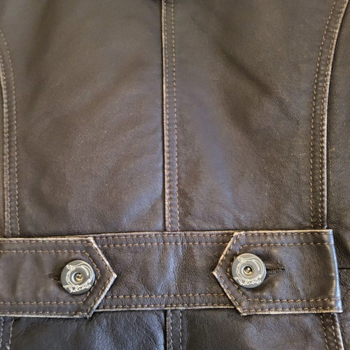 Oxbow women's leather coat used, brown, size S-M