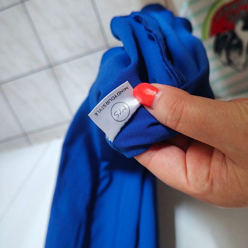 Mind Your Style blue open-back dress