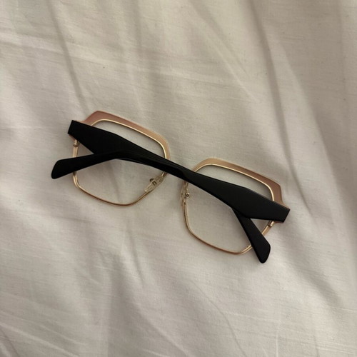 Two-tone glasses frame (black-gold) like new without lenses