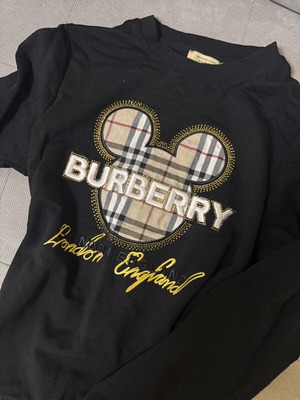 Burberry long sleeve blouse, black