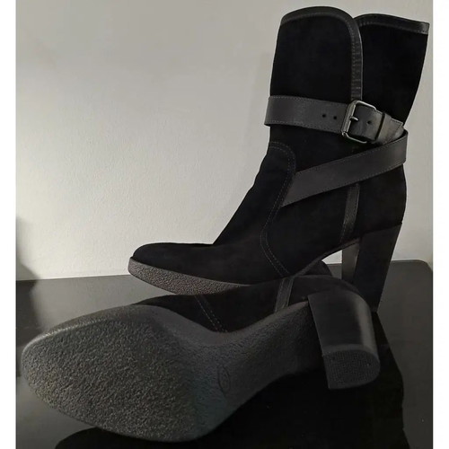 TODS suede ankle boots, black, size 39