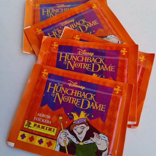 The Hunchback of Notre Dame Panini 1997 stickers new, set of 5 packs