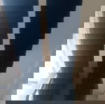 Дълги черни плетени чорапи 75см с плитка нови