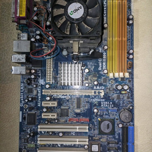 ASRock ALiveSATA2-GLAN motherboard with AMD Sempron processor like new
