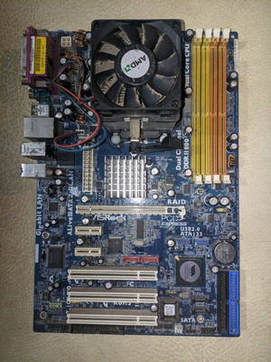ASRock ALiveSATA2-GLAN motherboard with AMD Sempron processor like new