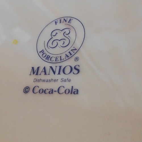 Collectible Coca-Cola Souvlaki PitaPan plate used, porcelain