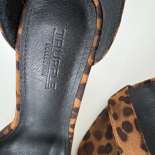 Truffle Collection Leopard Print Sandals like new, size 38, block heel