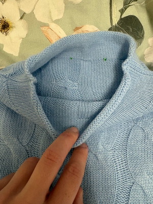 Massimo Dutti blue sweater new, size M, cashmere and Merino wool