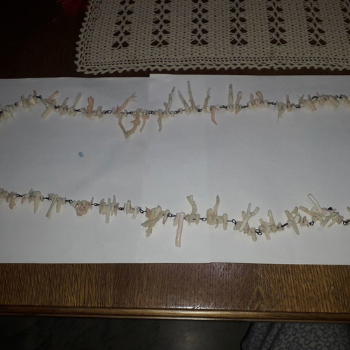Vintage coral necklace used with silver
