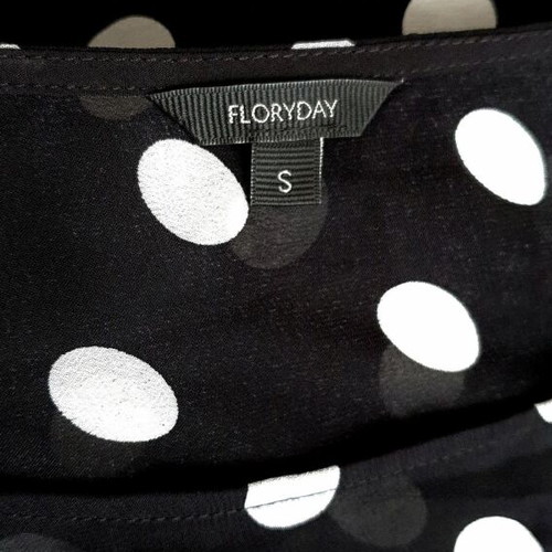 Polka Dot Long Dress new, size S, black