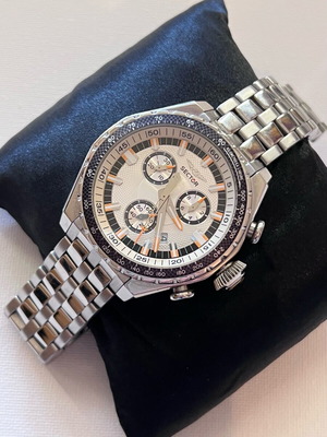 Sector Chronograph 44 mm like new, men's, silver