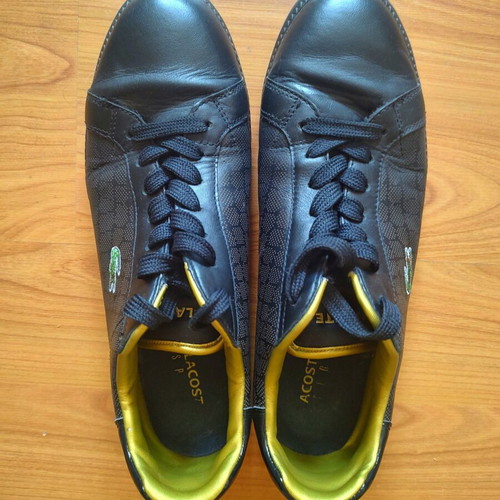 Lacoste Graduate CP Spm sport shoes used, black and gold, size 42