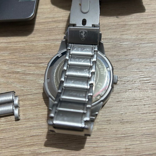 Scuderia Ferrari silver watch like new with box