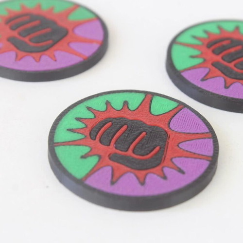 One Piece Dice and Token Set Luffy Inspired Edition Green Purple made to order