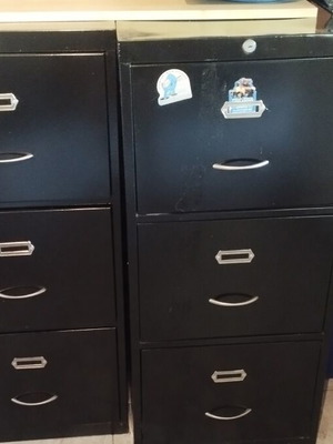 Filing cabinets, ideal for offices, set of 2