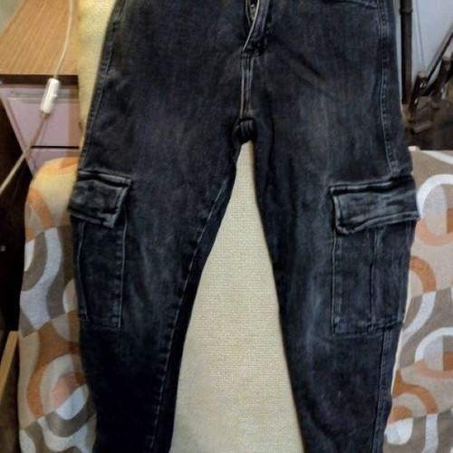 Zara black cargo pants used, kids size 11-12 years