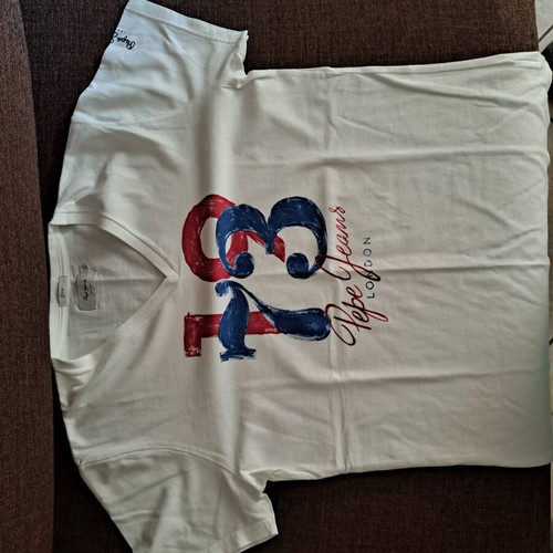 T-Shirt Pepe Jeans slim fit μέγεθος Large σαν καινούργιο, άσπρο