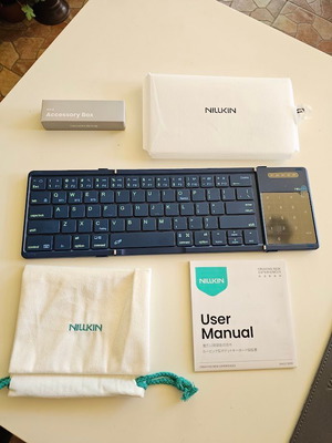 Nillkin Foldable Bluetooth Keyboard with Touchpad and Numeric Keypad, Deep Sea Blue