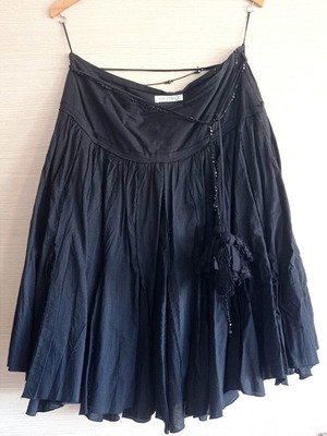 Celestino black skirt large with removable belt and boho style