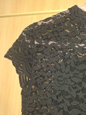 Zara black lace blouse like new with inner tank top