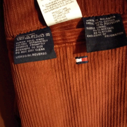 Tommy Hilfiger corduroy jacket used, men's size M, brick color